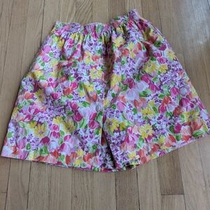 Vintage Floral Print Skort